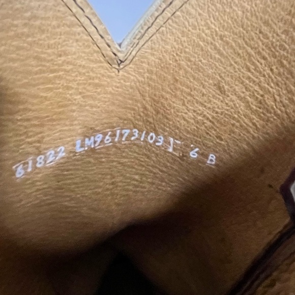 Larry Mahan Brown Leather Square Toe Cross Hair Western Cowboy Boots Size 6B - Picture 12 of 14